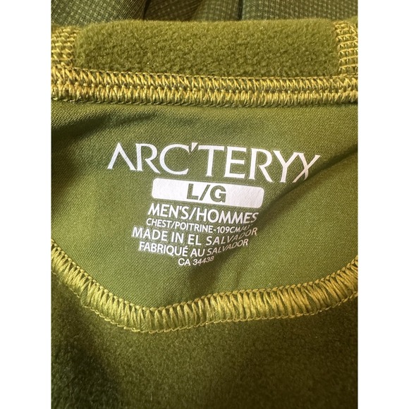 Arcteryx Arc'teryx Men's Army Green Zip Up Hooded Jacket Ski RunSize L Pristine! - Picture 5 of 5